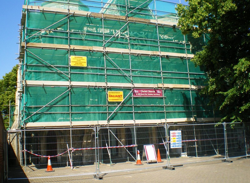 The church is still open for Sunday Services during building work Jonah-Man Jazz performance Feb 2009